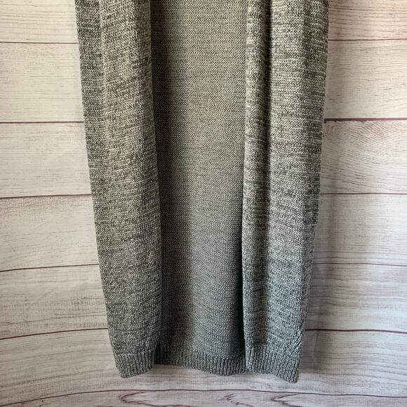 Max Studio Long Gray Knit Cardigan Sweater Vest Sleeveless Duster Open Front M - Picture 3 of 10
